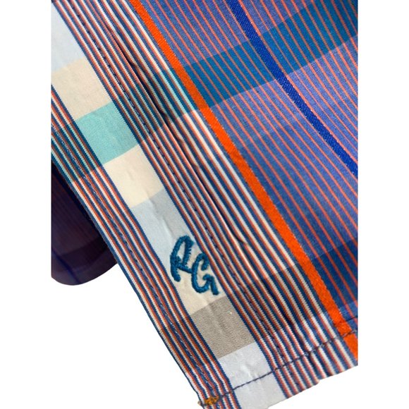 New 2XL Robert Graham Plaid Short Sleeve Button Shirt Contrast Trim NWOT 6515 - Picture 7 of 16